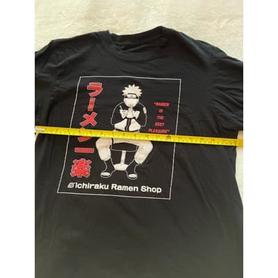 Naturo Shippuden Ramen Soup Crew Neck Casual Short Sleeve T-Shirt Black Small - Thumbnail 6