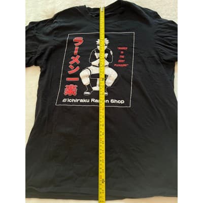 Naturo Shippuden Ramen Soup Crew Neck Casual Short Sleeve T-Shirt Black Small - Thumbnail 8