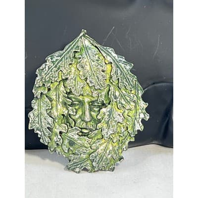 Brian Nagle Limited Edition Green Man Vintage Brooch Signed Numbered - Thumbnail 7