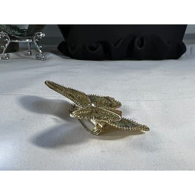 Vintage Wire Wrapped Butterfly Brooch Delicate Handmade Metallic Woven MCM - Thumbnail 11
