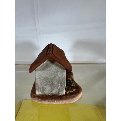 Rare Vintage Artist Handmade Cottage Village Pottery House Hand painted - Thumbnail 9