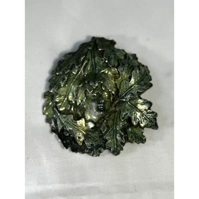 Brian N. Nagle Green Woman Limited Edition Brooch Pewter Nature Inspired Pagan - Thumbnail 7