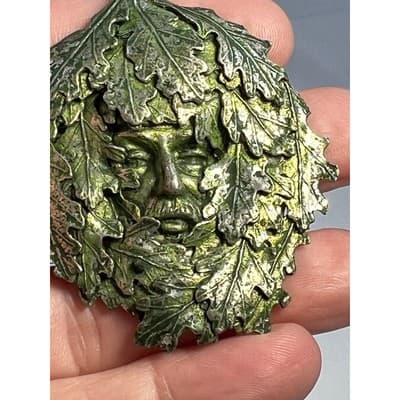 Brian Nagle Limited Edition Green Man Vintage Brooch Signed Numbered - Thumbnail 11