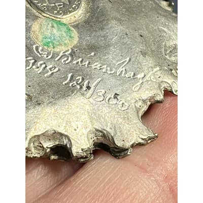 Brian Nagle Limited Edition Green Man Vintage Brooch Signed Numbered - Thumbnail 14