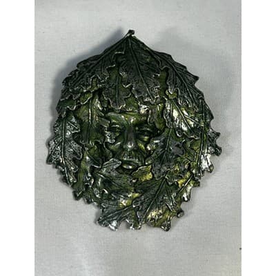 Brian Nagle Limited Edition Green Man Vintage Brooch Signed Numbered - Thumbnail 8