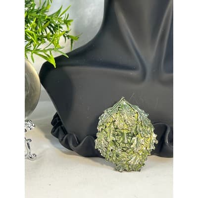 Brian Nagle Limited Edition Green Man Vintage Brooch Signed Numbered - Thumbnail 5