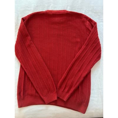 Chaps Mens Cable Knit Crew Neck Long Sleeve Casual Pullover Sweater Red Large - Thumbnail 12