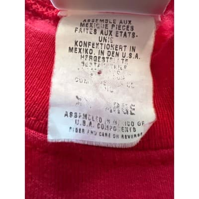 Disney Mickey Mouse Vintage 90s Casual Pullover Unisex Sweatshirt Red XXL - Thumbnail 4