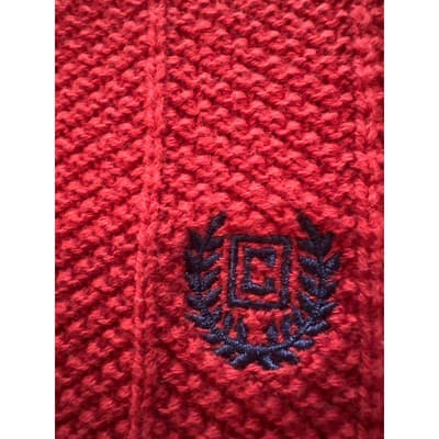 Chaps Mens Cable Knit Crew Neck Long Sleeve Casual Pullover Sweater Red Large - Thumbnail 4