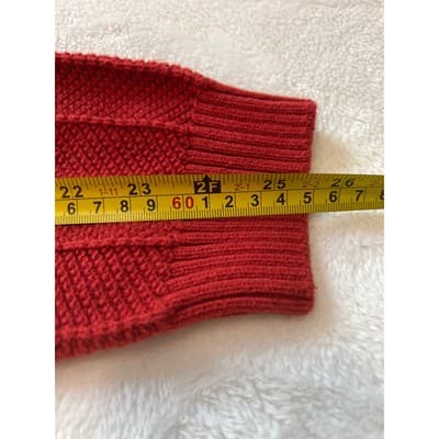 Chaps Mens Cable Knit Crew Neck Long Sleeve Casual Pullover Sweater Red Large - Thumbnail 10