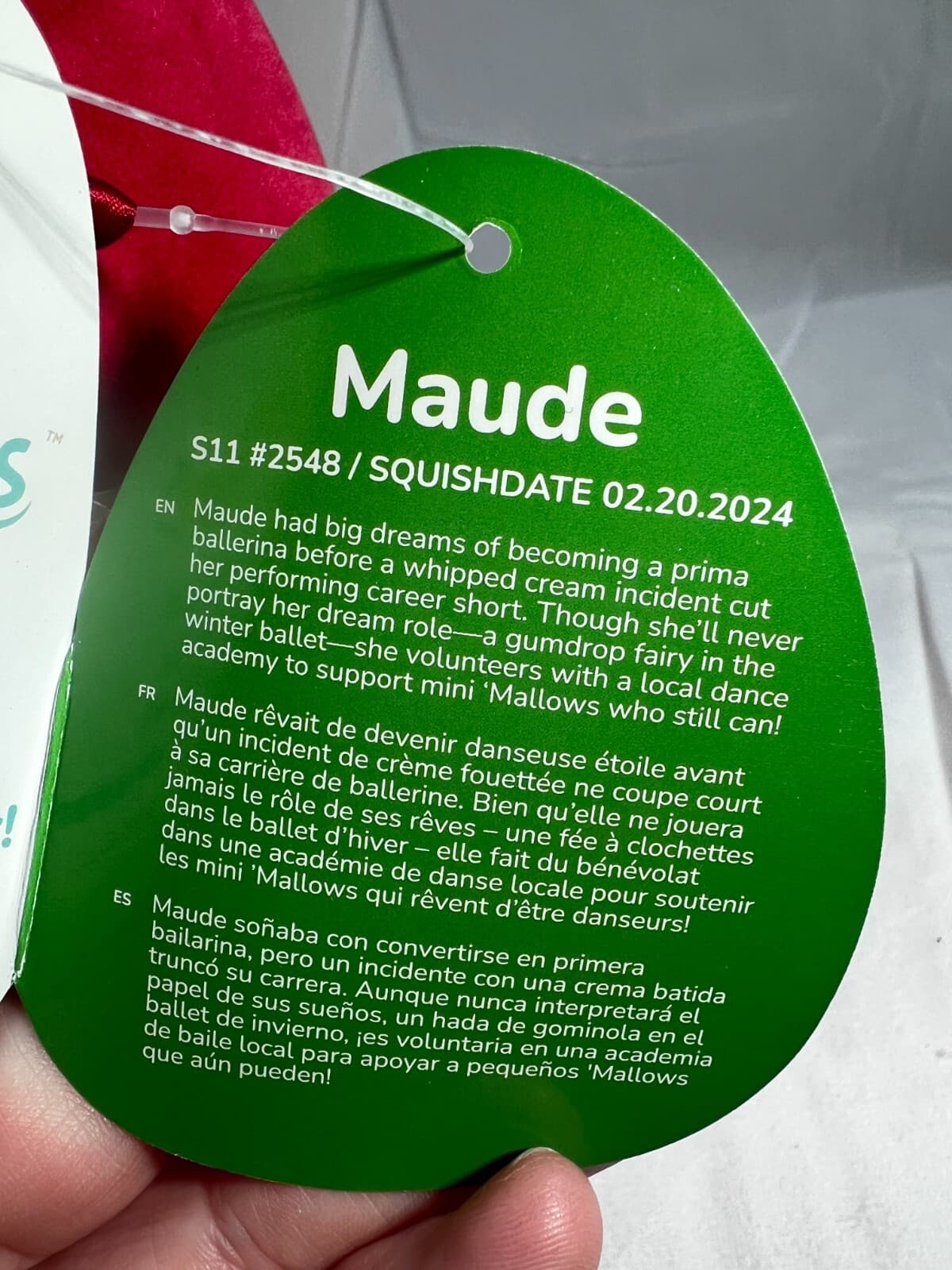 Squishmallows Maude 11" Cranberry Cider Milkshake Original Plush New NWT - Thumbnail 11