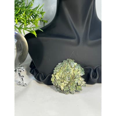 Brian N. Nagle Green Woman Limited Edition Brooch Pewter Nature Inspired Pagan - Thumbnail 6