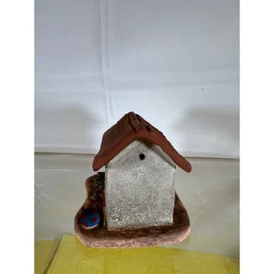 Rare Vintage Artist Handmade Cottage Village Pottery House Hand painted - Thumbnail 4