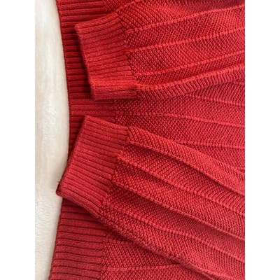 Chaps Mens Cable Knit Crew Neck Long Sleeve Casual Pullover Sweater Red Large - Thumbnail 5