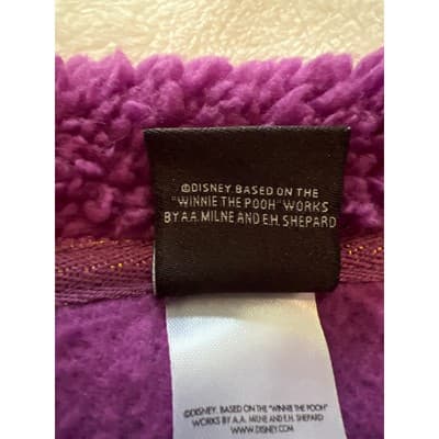 Disney Winnie The Pooh Faux Fur Pullover Crew Neck Pajama Top Purple XL - Thumbnail 4