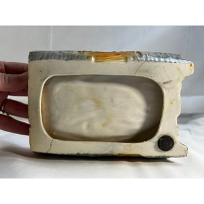 MCM Vintage Owl Eyes Ceramic Ashtray Trinket Tray Orange Glaze Dish 60/70s Retro - Thumbnail 20