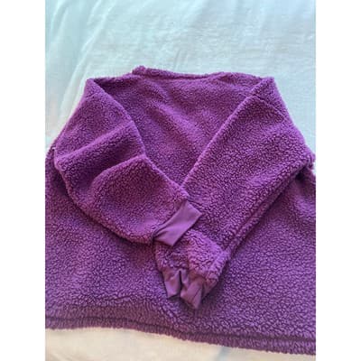 Disney Winnie The Pooh Faux Fur Pullover Crew Neck Pajama Top Purple XL - Thumbnail 9