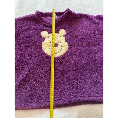 Disney Winnie The Pooh Faux Fur Pullover Crew Neck Pajama Top Purple XL - Thumbnail 7
