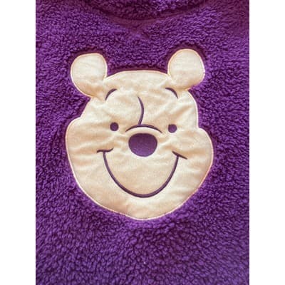 Disney Winnie The Pooh Faux Fur Pullover Crew Neck Pajama Top Purple XL - Thumbnail 2