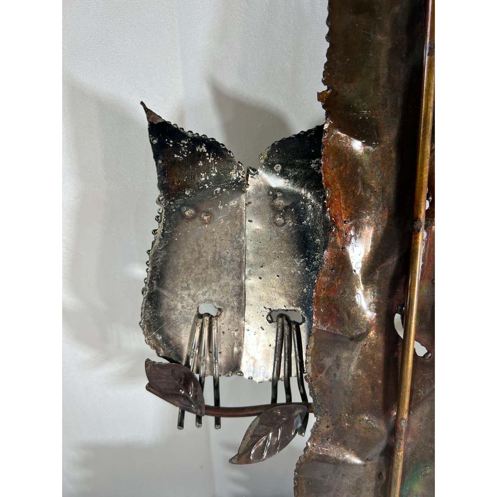 Metal Owl Wall Hanging Welcome To Our Home Vintage 70s 12"x24" Rustic Home Decor - Thumbnail 14