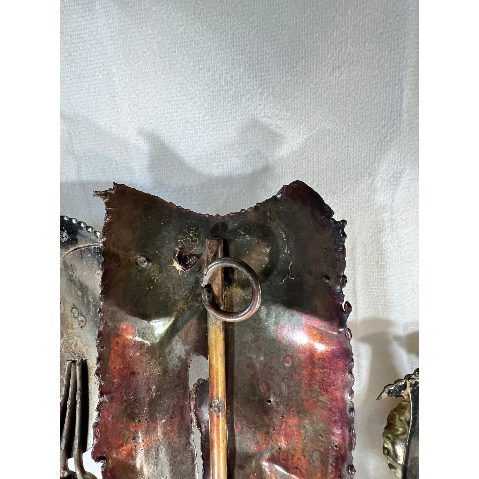 Metal Owl Wall Hanging Welcome To Our Home Vintage 70s 12"x24" Rustic Home Decor - Thumbnail 16