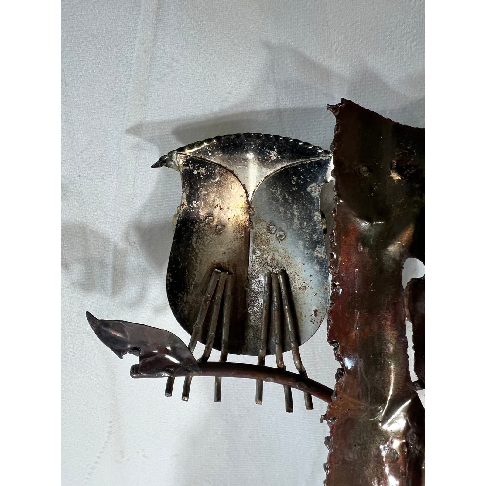 Metal Owl Wall Hanging Welcome To Our Home Vintage 70s 12"x24" Rustic Home Decor - Thumbnail 17