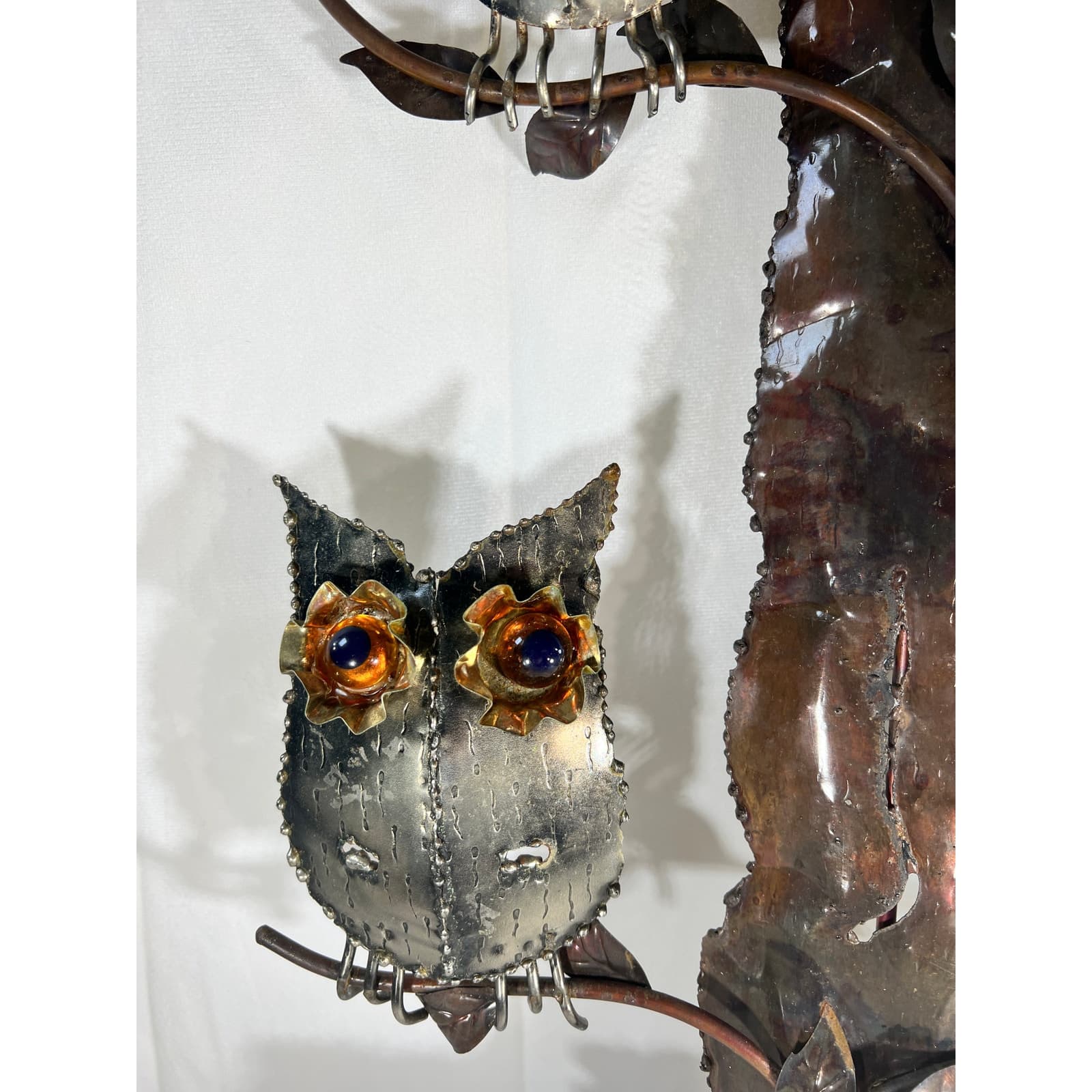 Metal Owl Wall Hanging Welcome To Our Home Vintage 70s 12"x24" Rustic Home Decor - Thumbnail 13