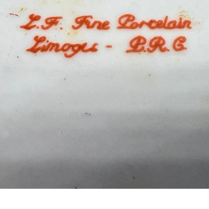L.F. Limoges P.R.C. Fine Porcelain Trinket Box with Lid RARE Religious Vintage - Thumbnail 22