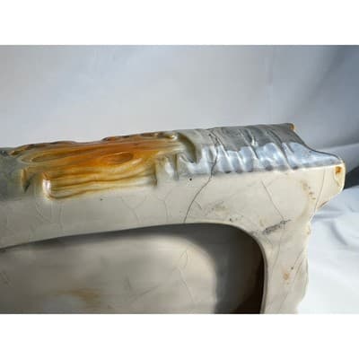 MCM Vintage Owl Eyes Ceramic Ashtray Trinket Tray Orange Glaze Dish 60/70s Retro - Thumbnail 21