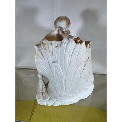 Vintage MCM Porcelain Victorian Girl Vase Figurine Lady Decor - Thumbnail 2