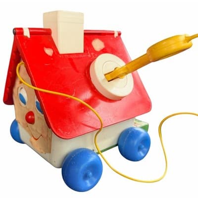 Vintage Fisher-Price Goldilocks and the 3 Bears Play House Pull Toy 1967 - Thumbnail 5