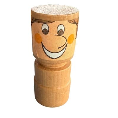 Vintage 1970s PLAYSKOOL Wooden People Man Toy Hand Painted Wood Character Figure - Thumbnail 6