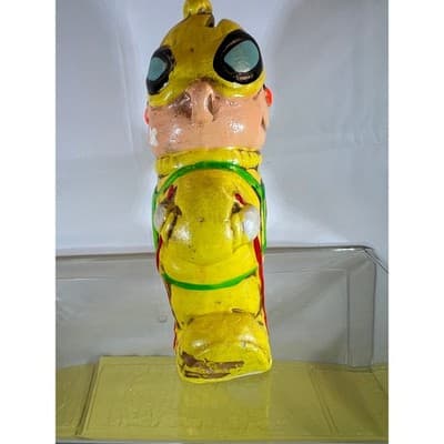Rare Vintage Happy Sad Skier Ceramic Retro 60s 70s Figure Clown Bank - Thumbnail 3