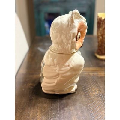 Vintage Shawnee USA Winking Owl Cookie Jar Large 1940's Hand Painted Design 11" - Thumbnail 4
