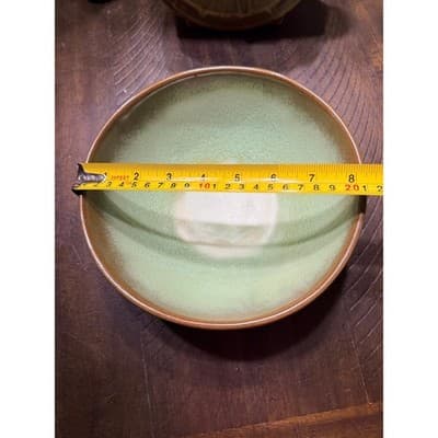 Vintage Frankoma Pottery Prairie Green Round Serving Bowl Dish #224 - Thumbnail 11