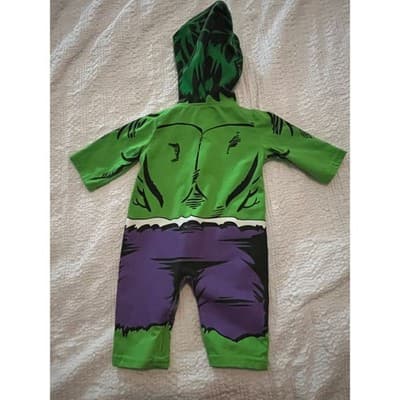 EUC Marvel Incredible Hulk Infant Onepiece Zipper Outfit - Thumbnail 7