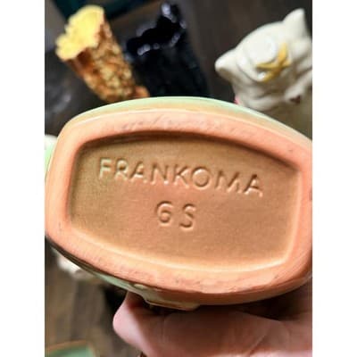 Frankoma GS Prairie Green Gravy Boat Double Sided Vintage Pottery - Thumbnail 13