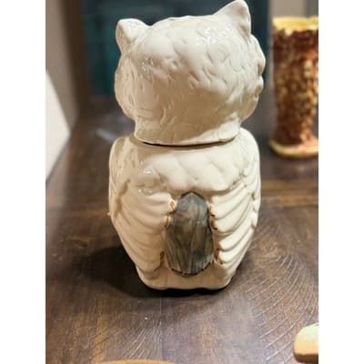 Vintage Shawnee USA Winking Owl Cookie Jar Large 1940's Hand Painted Design 11" - Thumbnail 3