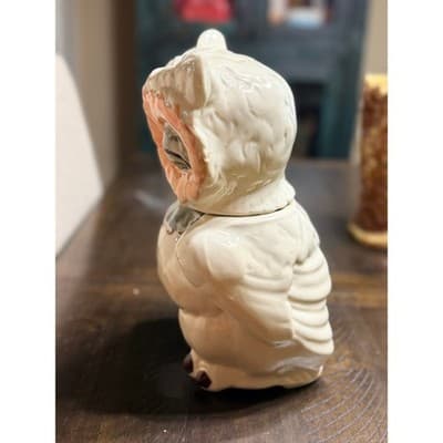 Vintage Shawnee USA Winking Owl Cookie Jar Large 1940's Hand Painted Design 11" - Thumbnail 2
