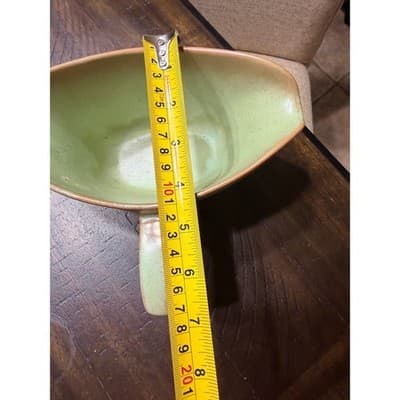 Frankoma GS Prairie Green Gravy Boat Double Sided Vintage Pottery - Thumbnail 16