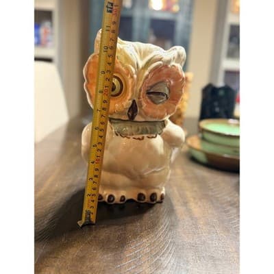 Vintage Shawnee USA Winking Owl Cookie Jar Large 1940's Hand Painted Design 11" - Thumbnail 10