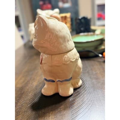 Shawnee Pottery Vintage Puss 'n Boots Ceramic Cat Cookie Jar USA - Thumbnail 6