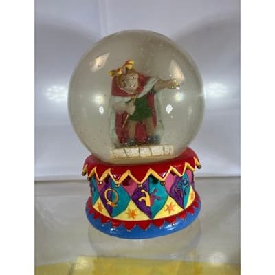 Vintage Disney Enesco Hunchback Notre Dame Quasimodo Jester Snow Globe Musical - Thumbnail 8