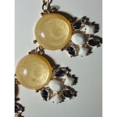 Vintage Orion Statement Necklace Gold Tone Beaded Rhinestone Accent 16" NWT - Thumbnail 19