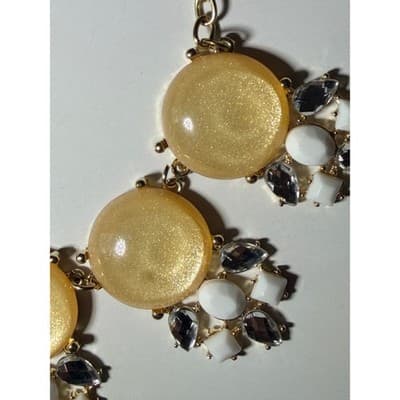 Vintage Orion Statement Necklace Gold Tone Beaded Rhinestone Accent 16" NWT - Thumbnail 20