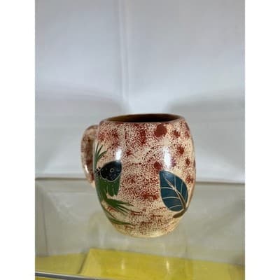 EUC Pottery MUG Iguana Carved Handcraft Vintage Ceramic Handcarved - Thumbnail 3