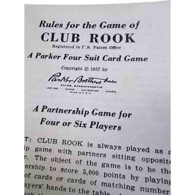 Vintage Rook Club Card Game Complete in Box w Instructions Extras 1957 - Thumbnail 3
