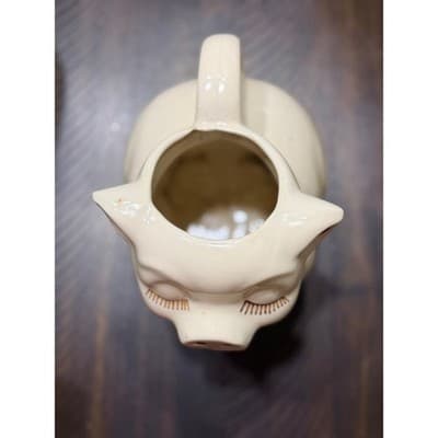 Smiley Vintage Shawnee Pig Pitcher 1950s USA Hand Painted Floral Design - Thumbnail 9
