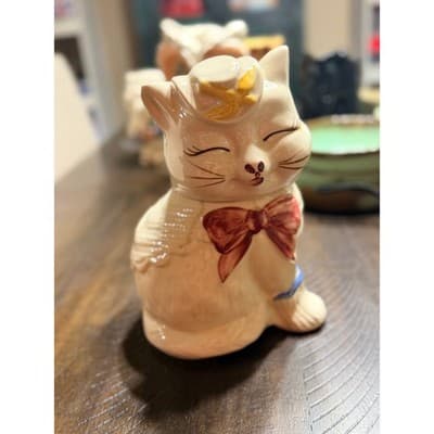 Shawnee Pottery Vintage Puss 'n Boots Ceramic Cat Cookie Jar USA - Thumbnail 2