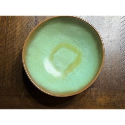 Vintage Frankoma Pottery Prairie Green Round Serving Bowl Dish #224 - Thumbnail 4